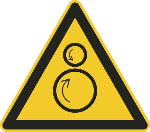 Warnzeichen Aufkleber DIN ISO 7010